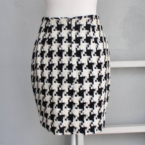 The Limited VTG 90's Black White Houndstooth Skirt Blazer Suit Size Small / 6 - Picture 7 of 8